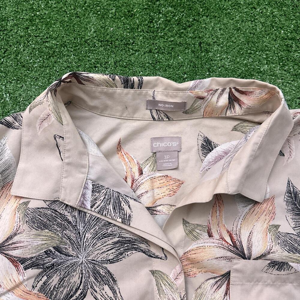 Chico's Tropic Floral Button-Up Blouse - Picture 2 of 5